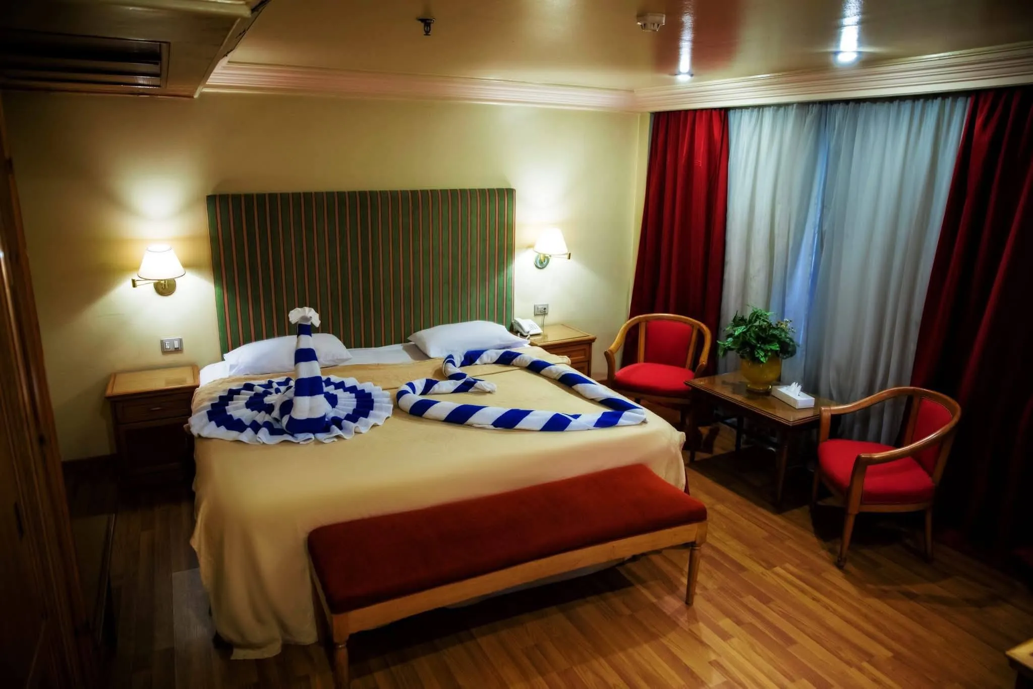 Cabin aboard the Hapi V Nile Cruise Nile cruise